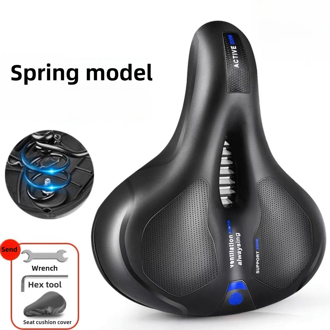 

Comfortable Hollow Breathable Spring Shaped Universal Bicycle Saddle, Suitable for Adult Bicycles синий
