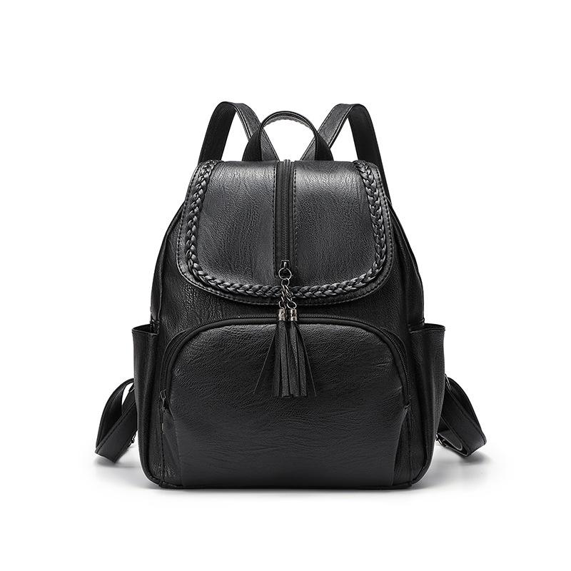 

Простой, модный, вместительный, универсальный, нишевый дорожный рюкзак, школьный рюкзак для школьников чёрный