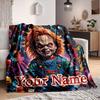 Custom 1pc Chucky's Colorful Chaos Blanket, Soft And Comfortable Blanket, Casual Warm, Camping Travel Blanket, Birthday Gift Q91216