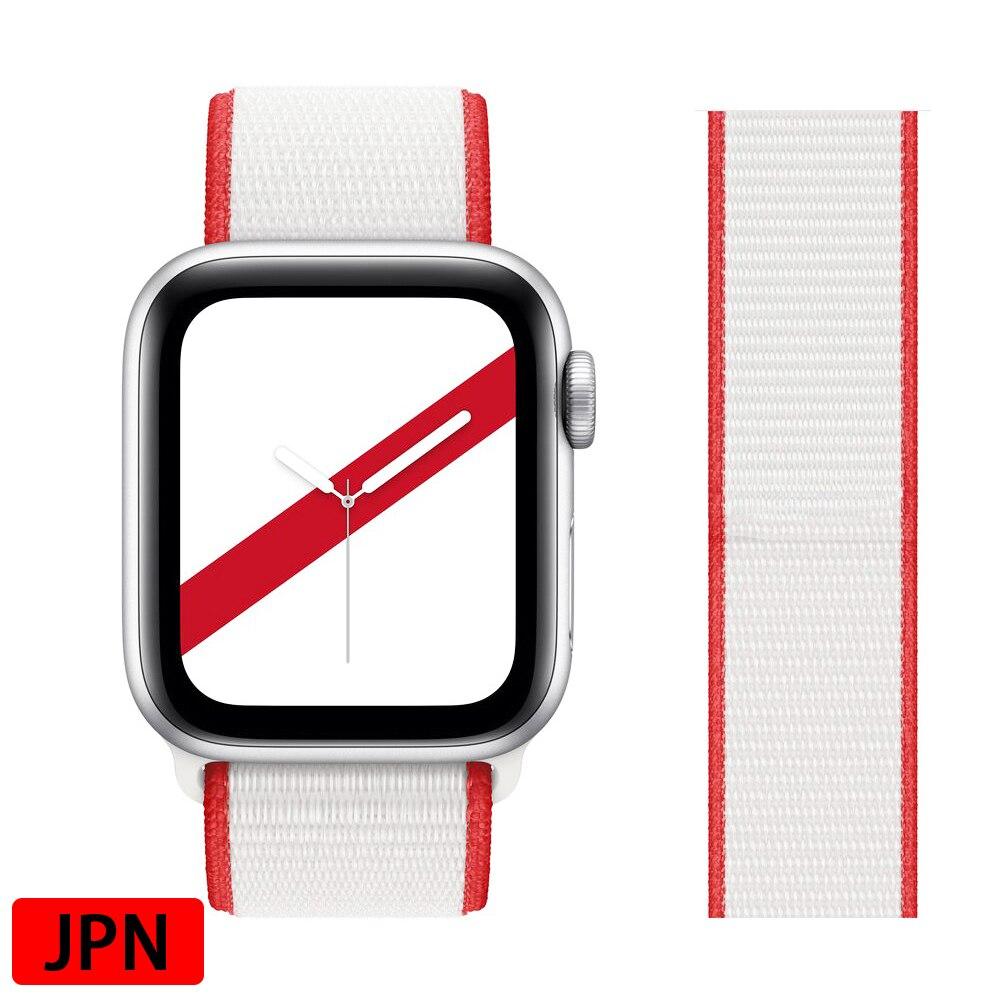 Nylon Strap for Apple Watch Band 44mm 40mm 42mm 38mm Wristband Belt International Collection Sport Loop Bracelet iWatch 5 4 3 Se 6