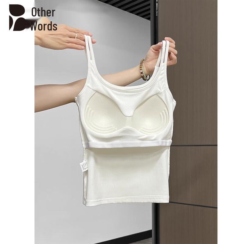 Women s Ribbed Padded Camisole Tank Top L