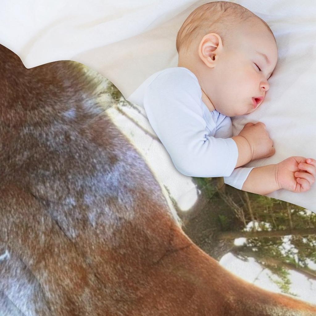 Brown Mottled Clydesdale Horse Throw Blanket Soft Plaid Travel Sofa Quilt Beach Blankets