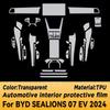 For BYD SEALIONS 07 EV 2024 Car Interior Center Console Transparent TPU Protective Film Anti-scratch Repair Film Accessories