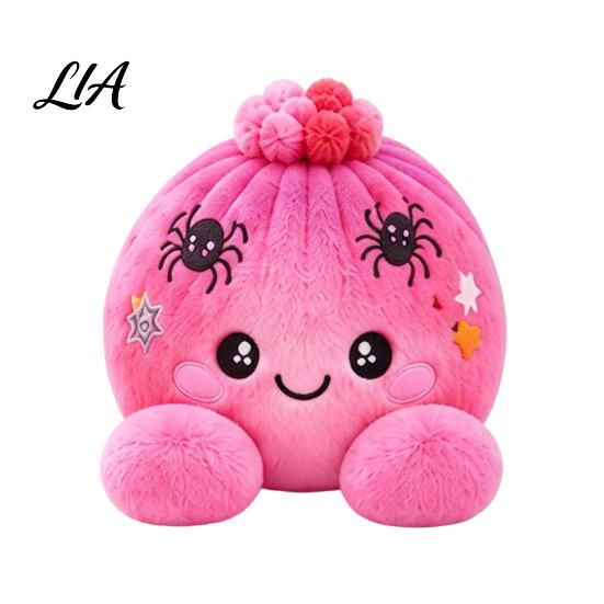 Plush Dumpling with Legs Stress Relief Toy Steamer, Stuffed Smiling Reducing Desk Accessories Squeeze Toy, Cartoon Plushie for Kids Adults Desktop