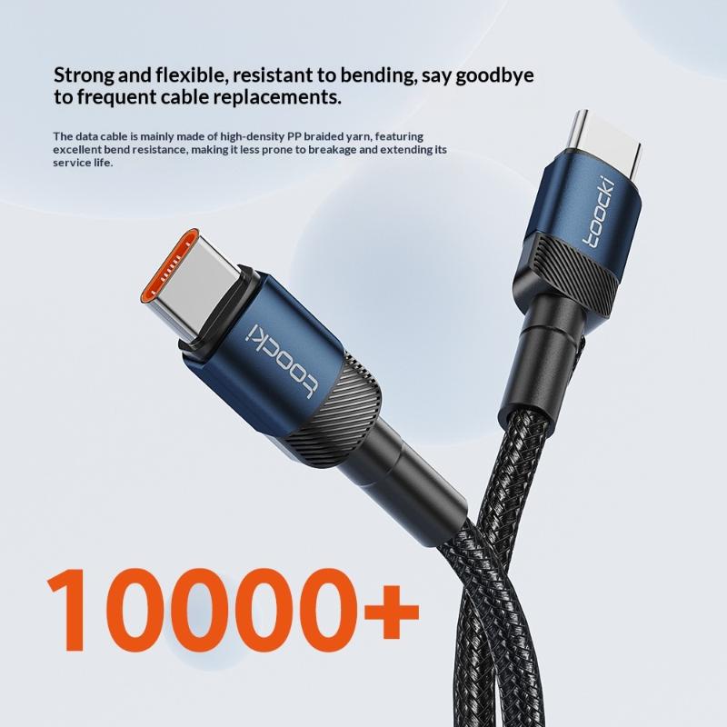 100W Type C to Type C Fast Charging Cable Universal Compatibility High Speed Data Transfer Cord for Phones Laptops Tablets