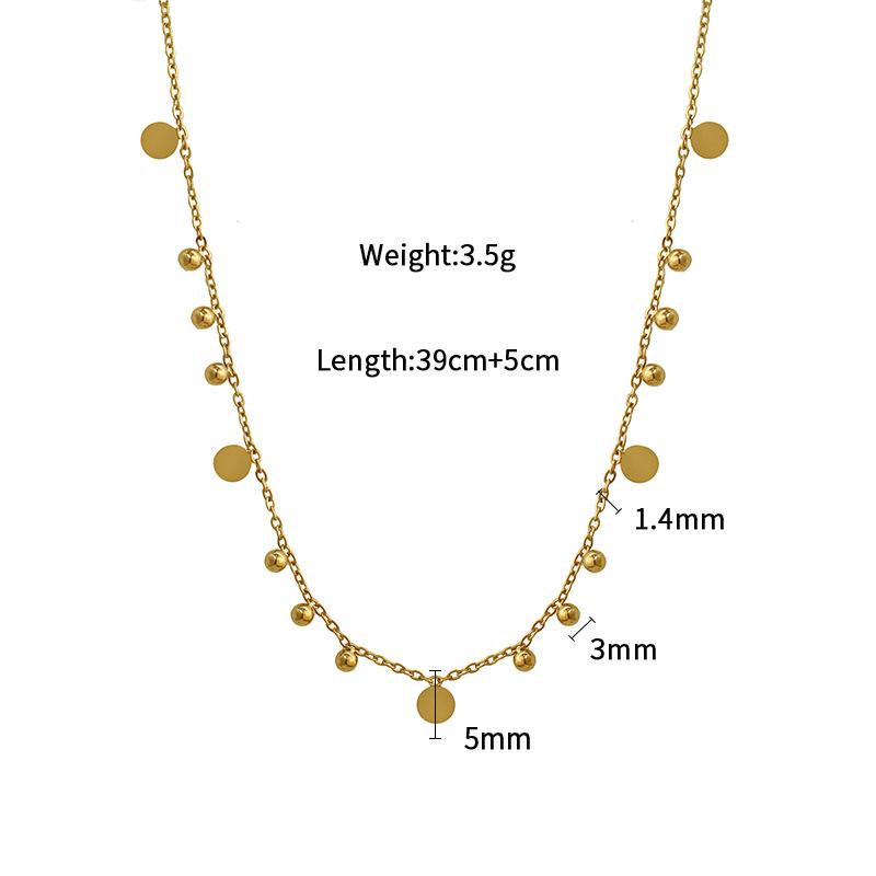 Versatile Titanium Steel Women'S Light Luxury Niche Clavicle Chain Small Disc Shines Personalized Annual Tide Accessories