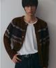Nodu Diamond Hairy Brush Nordic Cardigan [Brown]