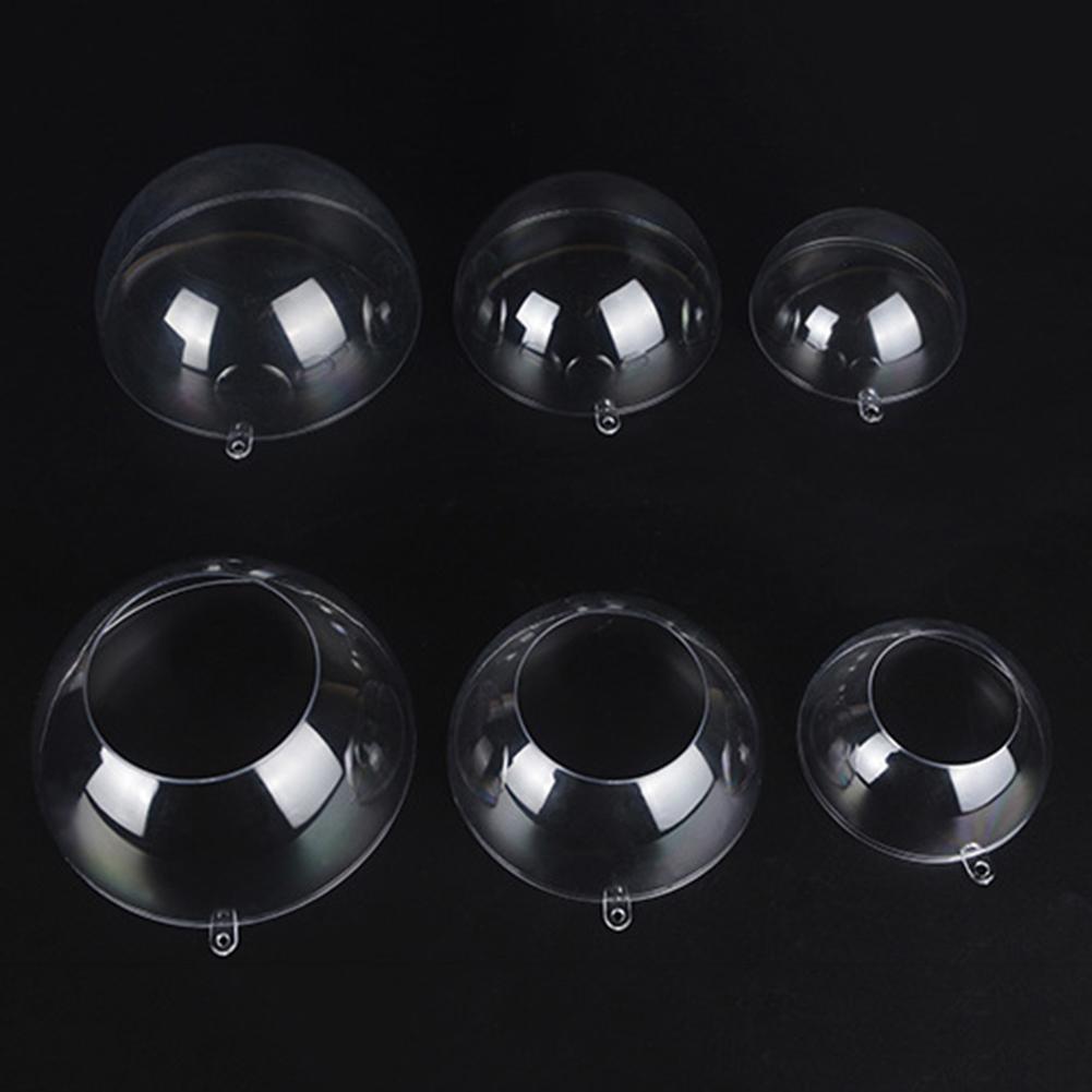 10PCS Versatile Transparent Acrylic Open Balls for Holiday Crafts and DIY