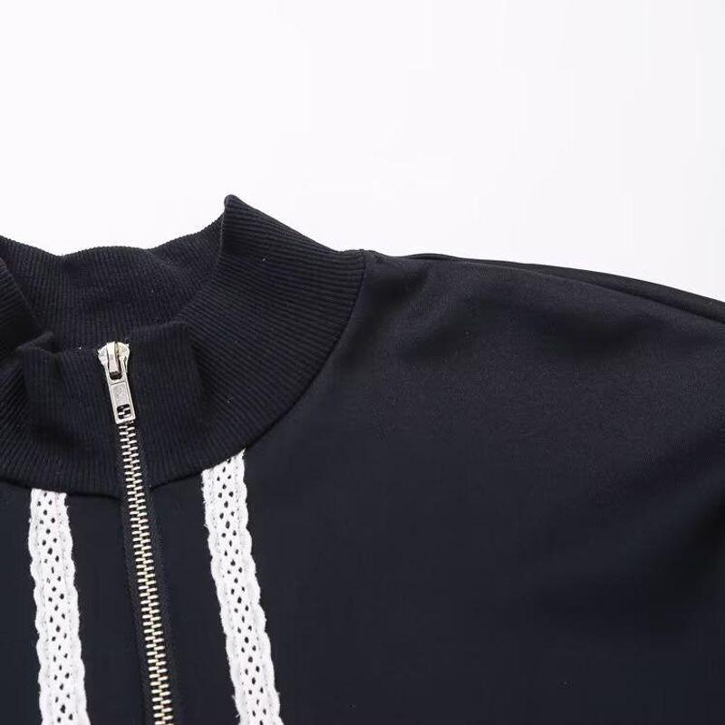 Kaslead New Arrival Women's Fashion-Style Embroidery Trim Sweatshirt Casual Pants 0264479 0264478