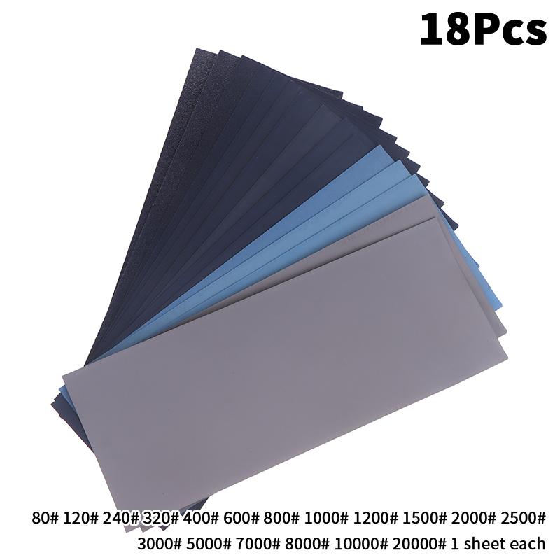 5/6/8/10/18/24Pcs Sandpaper 2000 2500 3000 5000 7000 Mixed Grits Sand Paper Water/Dry Sanding Paper Abrasive Tool