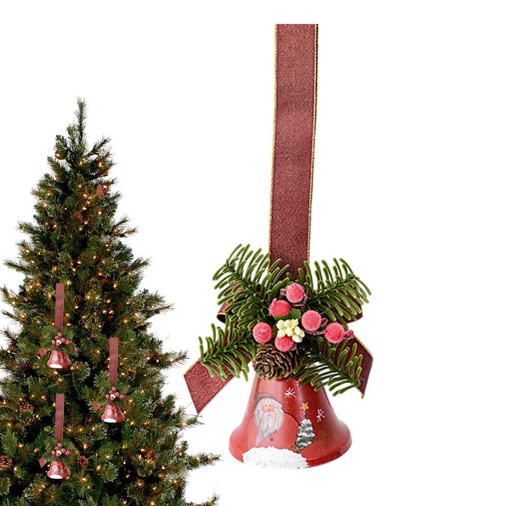 Christmas Bells For Decoration Metal Pendant Home Decor Front Door Hanger Bells Decorations For Wall Classroom Wreaths Window