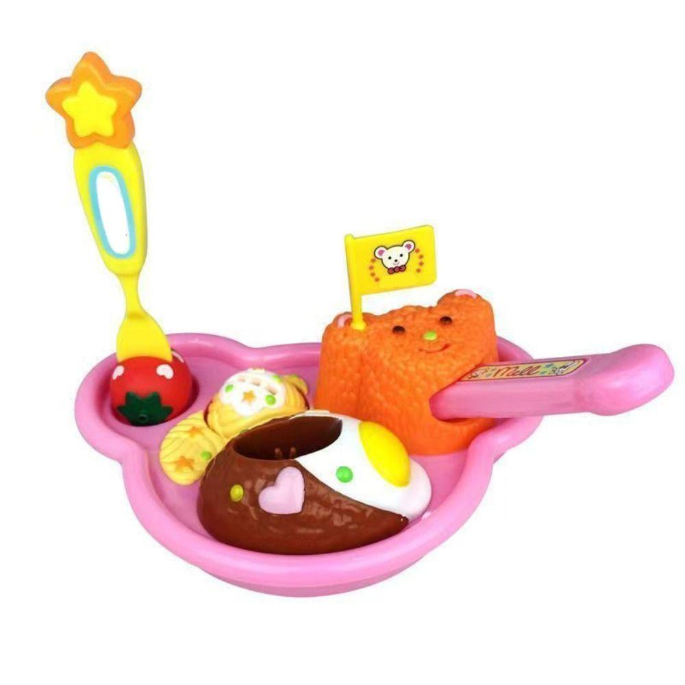 Role Play Play House Toys Early Education Pudding Feeding Set Food Feeding Toys  Desktop Ornament