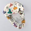 Berretto da lavoro alla moda con stampa di Halloween, berretto casual da donna con coda di cavallo, berretto da lavaggio, berretto Baotou