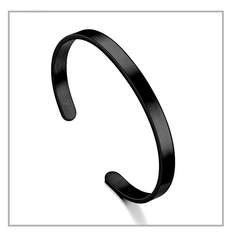 New Classic Simple Men's Or Women's Open Adjustable Gloss 4mm 6mm 8mm Stainless Steel Bracelet