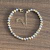 European Fashion 18K Three-Color Stainless Steel Adjustable Beaded Bracelet