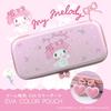 Allone EVA Color Gaming Pouch Sanrio Characters My Melody x 4 x Pink Floral Pattern with Inner Pocket Lightweight Compatible with OLED Double Zipper