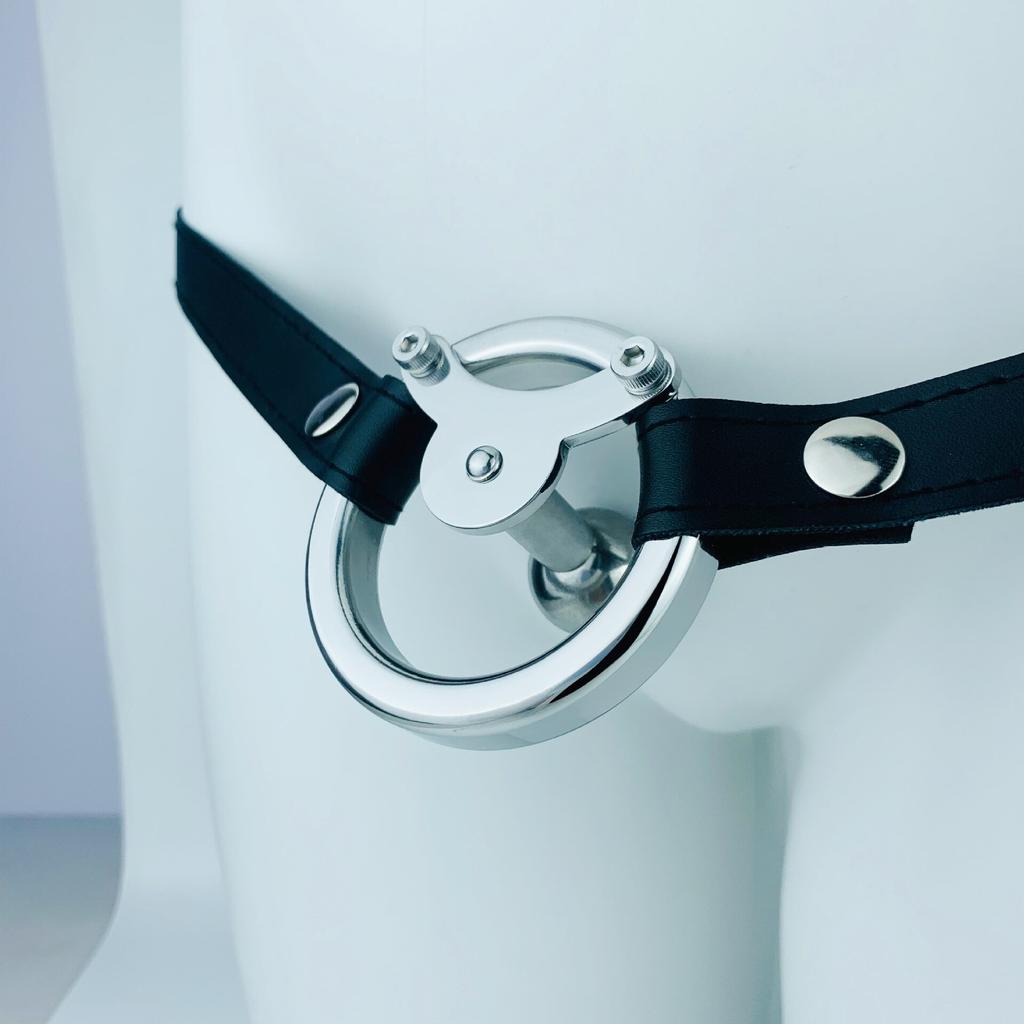 Wearable Stainless Steel CB Lock for Men Chastity Lock Penis Cage Sex Toy Cock Ring Slave BDSM Sissy Ball Stretcher