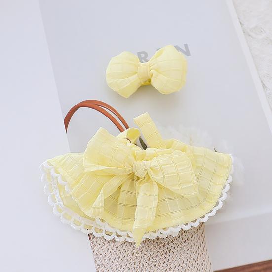 Doll Clothes for 17cm La Bubu 2-Piece Set Hair Clip Floral Dress Outfit Floral Hairpin Doll Accessory
