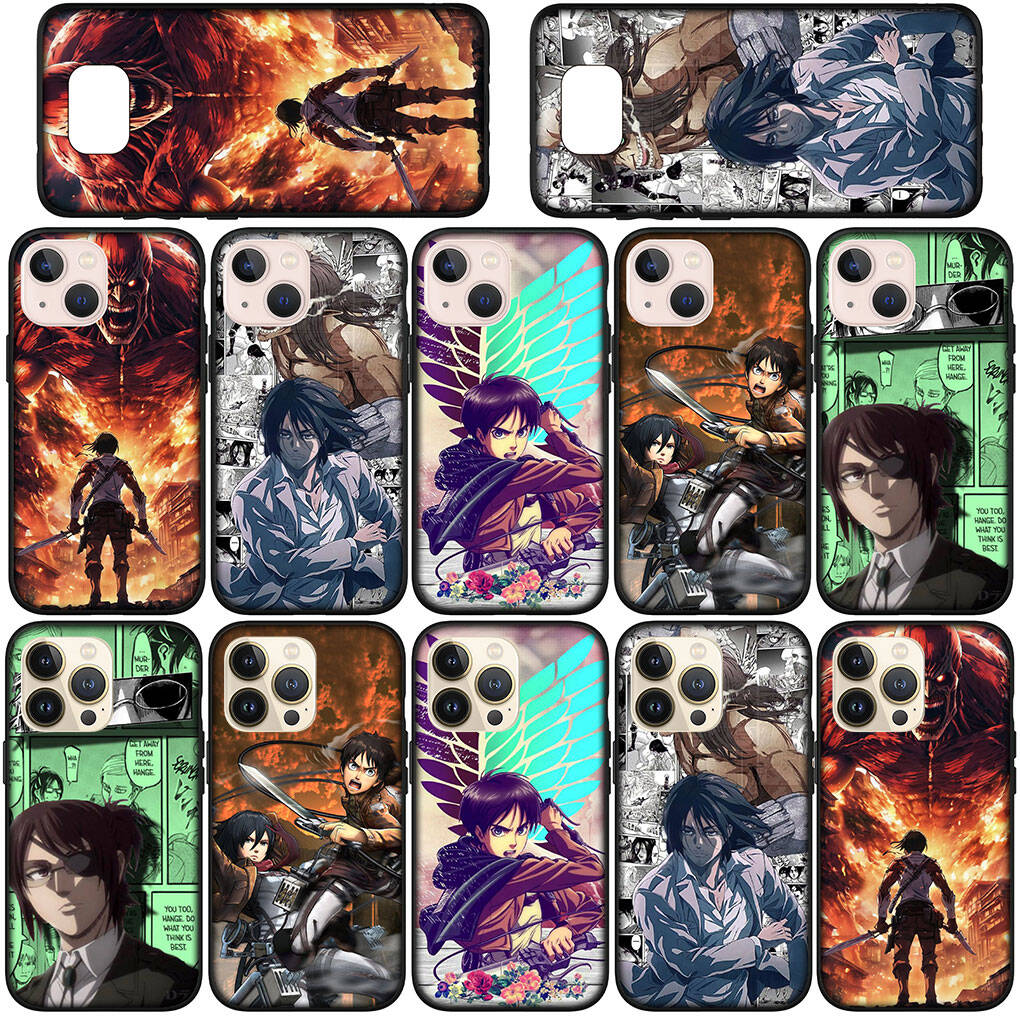 For Samsung Galaxy S25 S24 S23 S22 Ultra FE Plus A37 A57 A56 A55 A06 A16 A15 A36 A26 A35 A05 A25 A54 A34 Case Comics Attack On Titan Eren Jaeger Levi