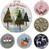 Handmade Christmas Embroidery Kit Reusable Needlepoint Kit  Embroidery Beginners