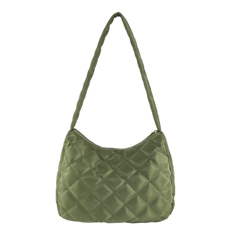 Simple Cotton Embroidery Thread Underarm Bag Women's New Textured Large-capacity Commuting Shoulder Bag Bag