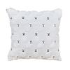 Halloween Decorative Pillow Cover Soft Plush Throw Cushion Case with 3D Embroidered Ghost Pumpkin Design for Couch Sofa Bedroom
