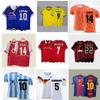 Vintage Trikot Fußballtrikot Klassisches Nationalmannschaftstrikot Beckham Zidane Messi C Ronaldo