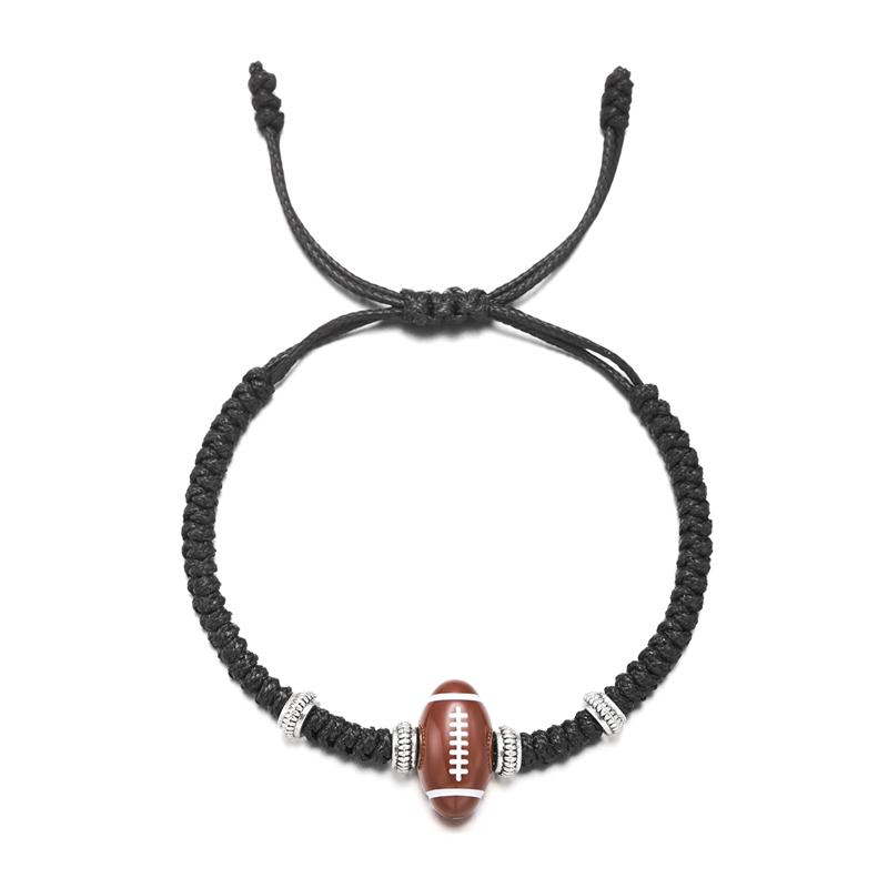 Neuestes Fußball Volleyball Basketball Baseball Armband für Damen Geflochtenes Seil Tennis Rugby Armband Jungen Mädchen Sport Schmuck