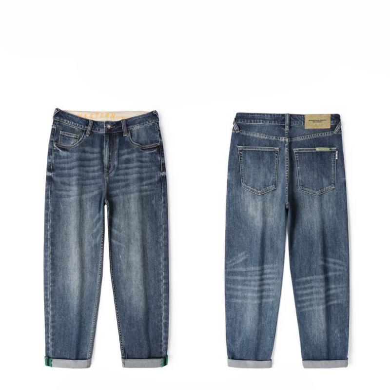 Harem Jeans Men's Spring Cotton Elastic Harem Trousers Men's Loose Spring American Big Cow Casual Pants Men's Spring