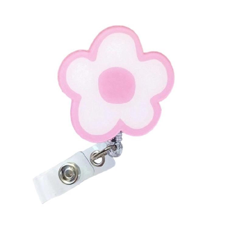 Flexible Rotating Card Holder With Vibrant Fashionable Petal Design Acrylic Construction And Adjustable Cord Length