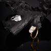 S925 Sterling Silver Irregular Moissanite Women's 3CT Fashion Ring
