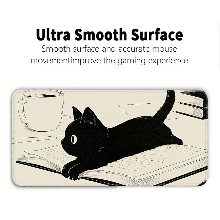 Cute Cat Mouse Pad Game Console Pad Keyboard Mouse Pad Desk Accessories Office Pad Computer Laptop Pad Overlock