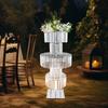 5 Tier 110cm Clear Silver Flower Stand Round Flower Stand for Weddings, Parties, And Special Occasions