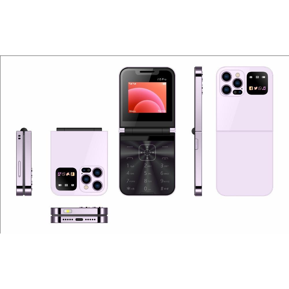 

I15 Pro Телефон с двумя SIM-картами, не смартфон, телефон-раскладушка с кнопками, телефон для пожилых 2G