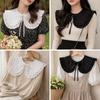 Large Lapel Women False Collar Half Shirt Style Double Layer Collar Detachable Collar  Sweater