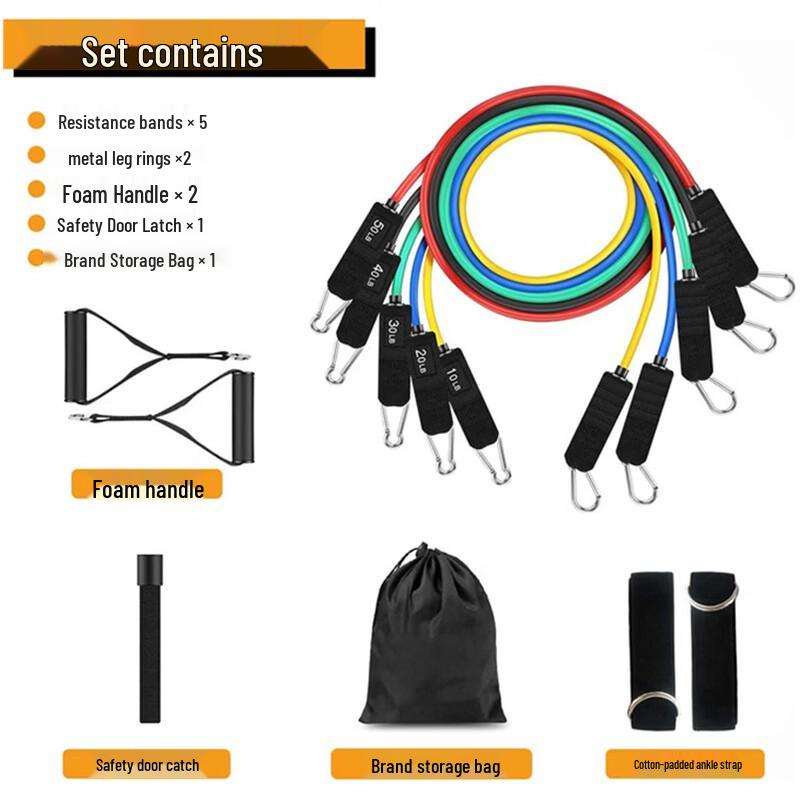 TLXT TPE Fitness Resistance Band Set