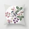 Abstract Floral Pattern Pillowcase Vintage Watercolor Floral Bird Cushion Cover Home Sofa Car Office Party Decor Accessories