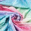 100X150Cm Glitter Laser Polyester Fabric Stretch Sequins Iridescent Holographic Cloth for Wedding Party Doll Clothing Material