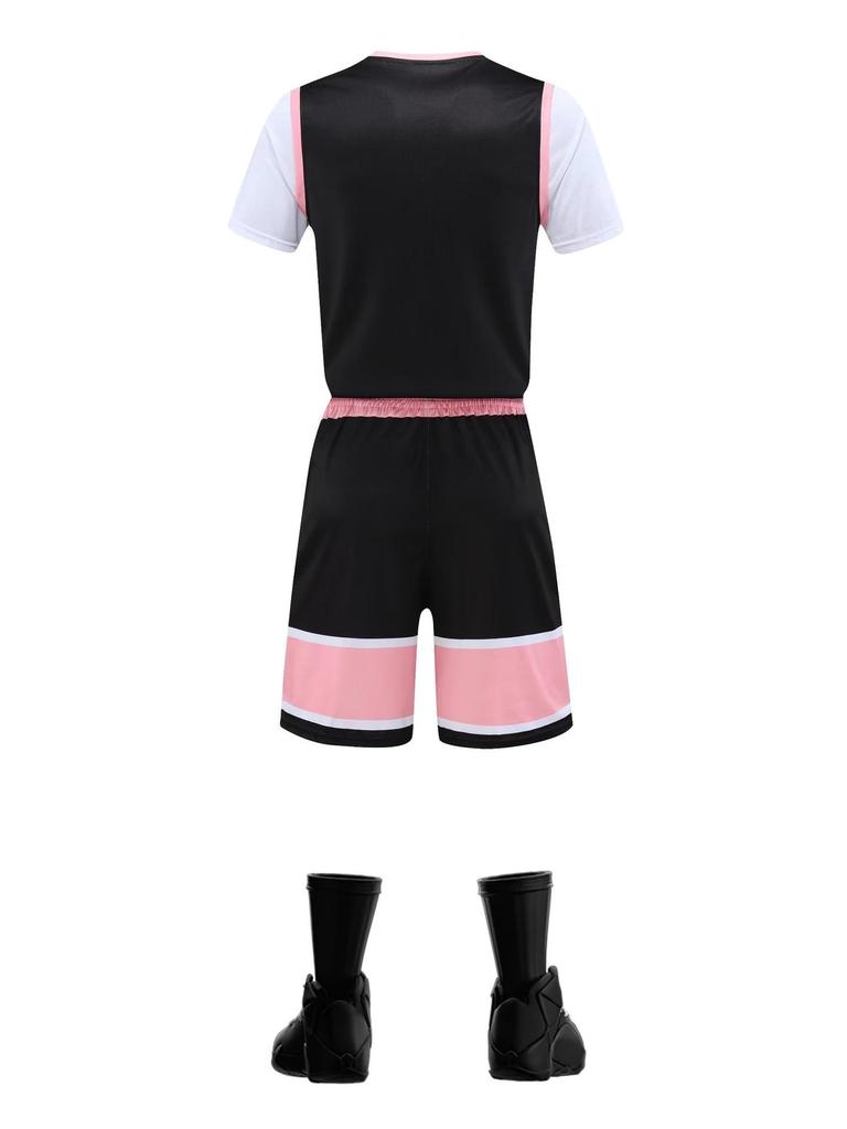 Unisex Basketball Uniform Set, Number Print, Dual-Pocket, 3XS-4XL