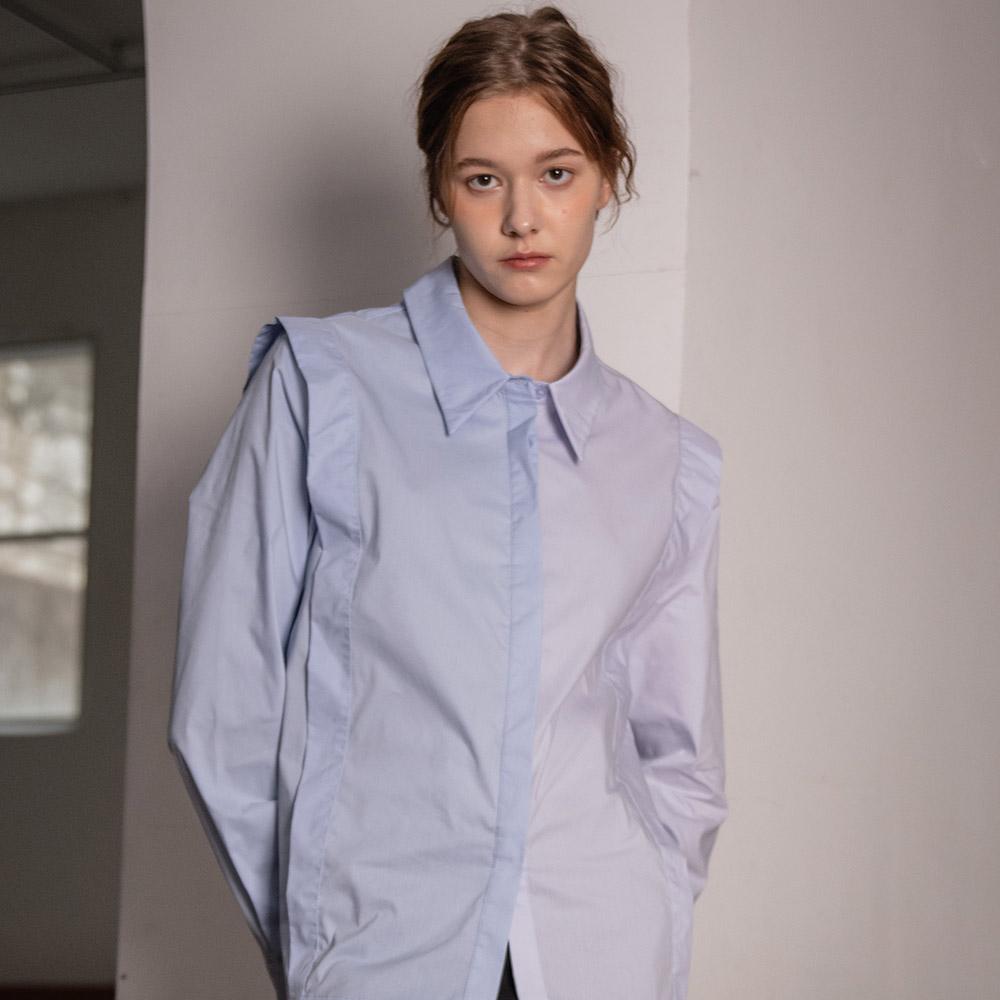 Waiwaiaiem Yy_Two-Tone Loose Shirt