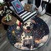Christmas Dog Pattern Round rug,Carpet Rug for Living Room Bedroom Playroom ,Non-slip Floor Mat,Holiday Gifts and Birthday Gifts.
