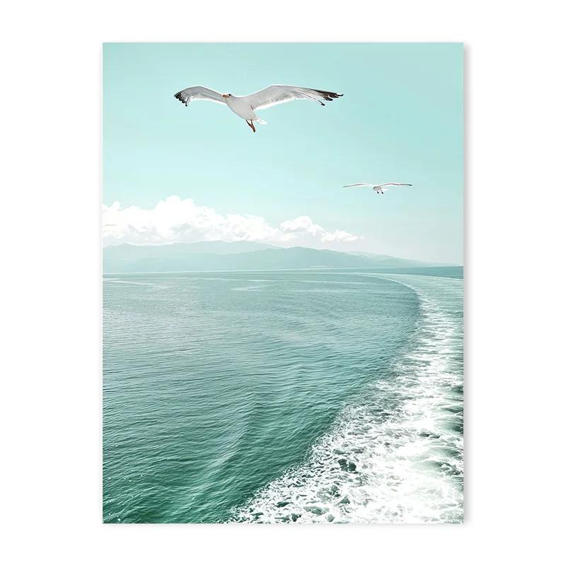 

Плакаты с изображением моря и пляжа, настенная живопись на холсте, кит, морская звезда, кокосовая скорлупа, летний морской пейзаж, картины с изображением скандинавской комнаты, домашний декор 30x40cm No Framed