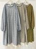 Spring Floral Forest Style Plus Size Lace Patchwork Linen Midi Dress