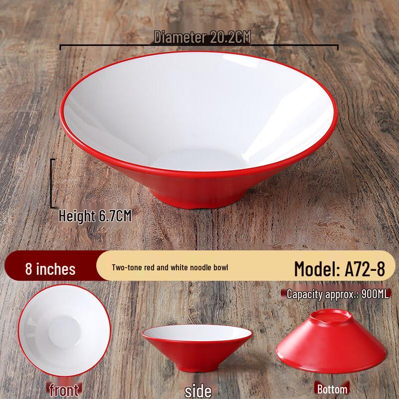 Zhebu Commercial Melamine Two-Tone Noodle Bowl