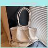 Simple Solid Color Bow Decoration Pleated Design Women Casual Shoulder Bag Tote