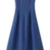 Summer blue fog love French denim dress women's summer niche design sense waist temperament suspender dress