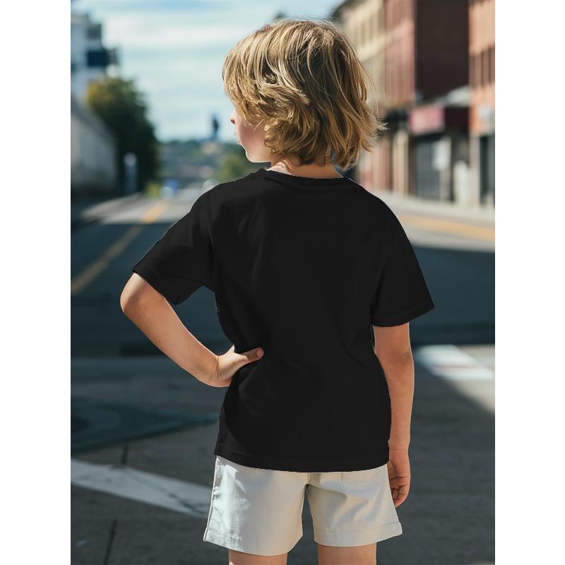 European Sizes Peng Xu Photo Neutral Cat Cotton Short-sleeved T-shirt American Fashion Cute Printed Boys' Bottoming Shirt