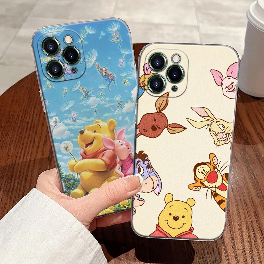 Winnie The Pooh Piglet Tigger Transparent Phone Case For iPhone 17 Pro Max 17E 11 12 13 14 15 16 Pro Max Plus 17 Air 16E 7 Cover