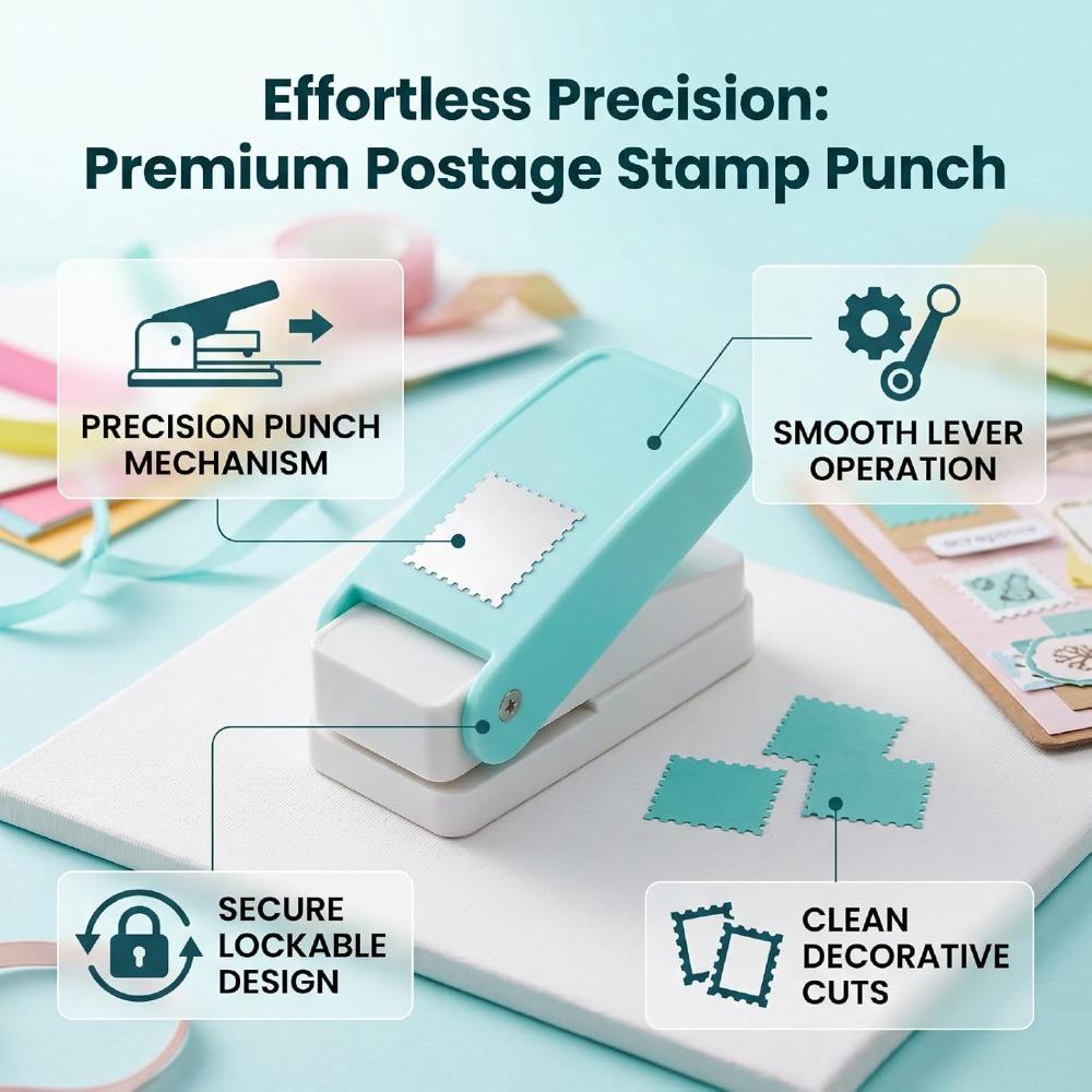 1.5x1.5 Inch Lever Action Paper Punch Handmade Paper Punch Square Stamp Punch For Card Making