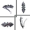 Diamante Hair Clips for Women Blue Crystal Floral Hair Accessories for Bridal Occasions and Special Events